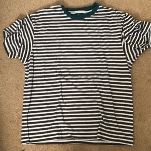 Blue white green and yellow stripped shirt from cotton on.